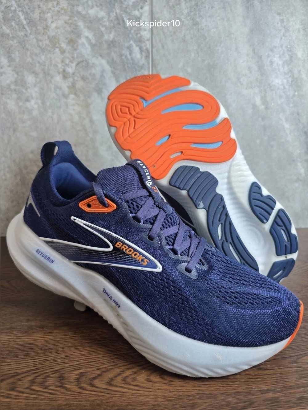 Brooks Glycerin 22 Men's Road Running Shoes Size 7 Blue White Sneakers